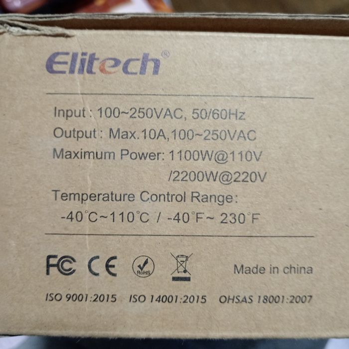 Elitech STC-1000 Pro контроллер температ и влажн без датчика температур
