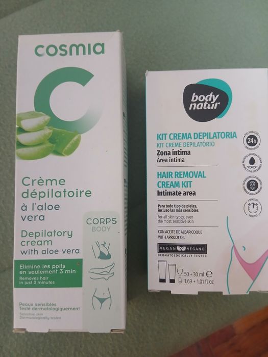 Lote de 2 kit depilatórios corporais