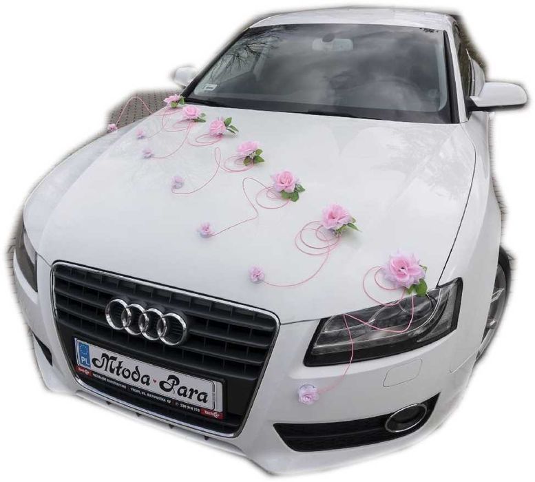 Dekoracja ślubna na samochód. Ozdoba na auto do ślubu.KOLORY 160