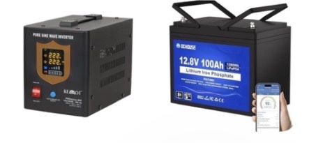 Комплект ДБЖ Кемот 800 + акум 100 А залізофосфат