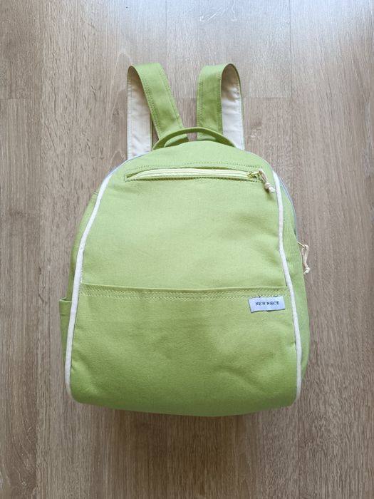 Cтильный джинсовый городской рюкзак New Nice  салатового цвета.
