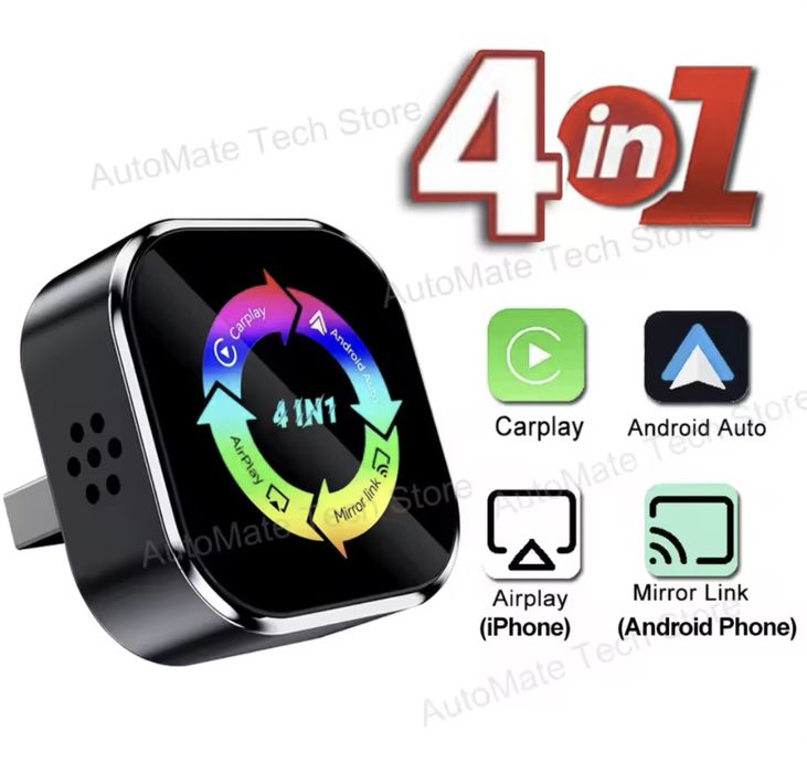 Adapter 4-w-1 Bezprzewodowy  Carplay Mirror Link Airplay