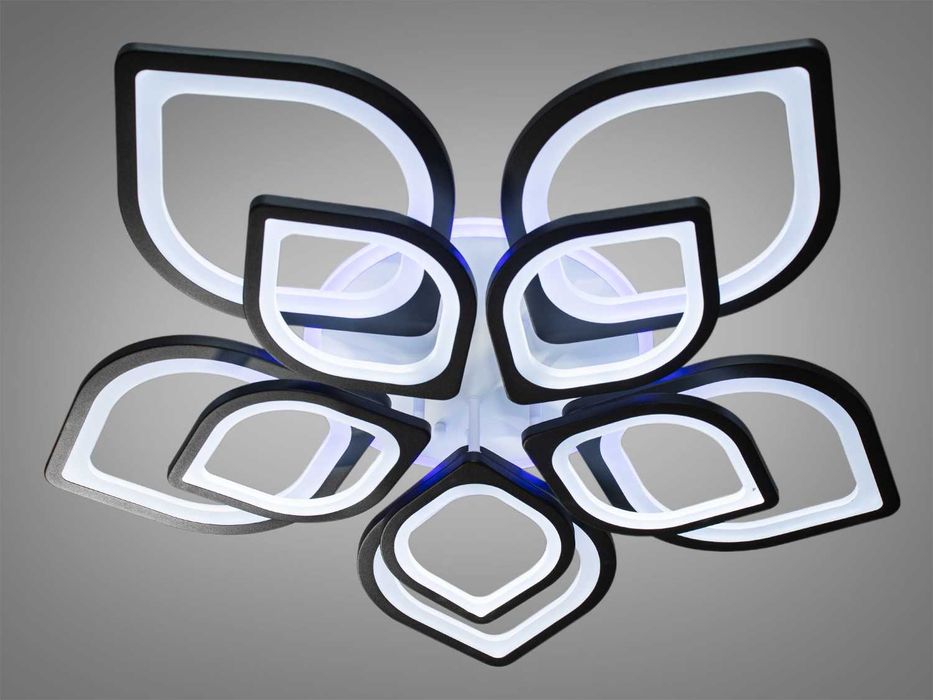 Лед люстра з пультом, димером та LED підсвічуванням, 185Вт