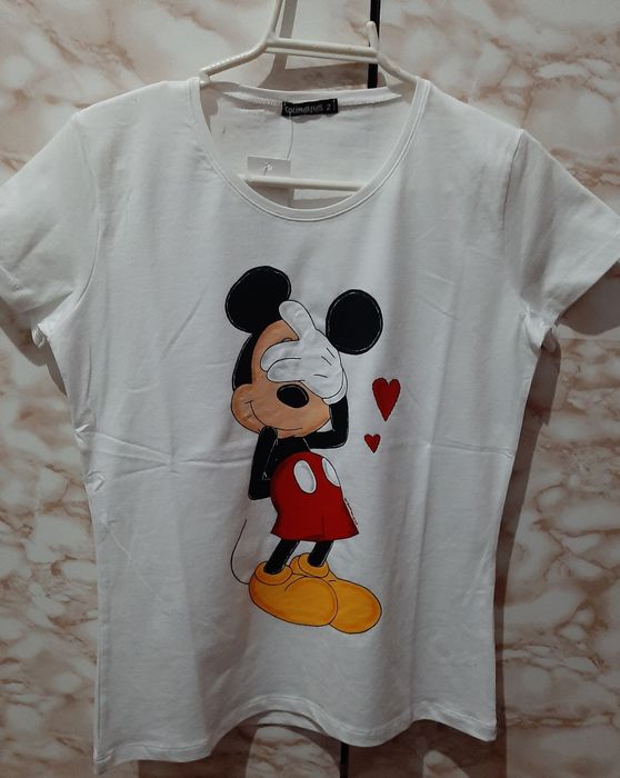 T shirt mickey em pintura
