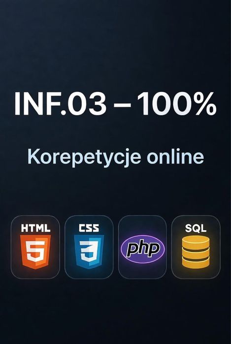 Korepetycje INF.03 – Przygotowanie do egzaminu