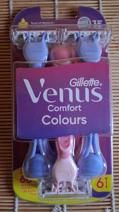 Gillette Venus. Comfort Colours. Maszynki do golenia dla kobiet.