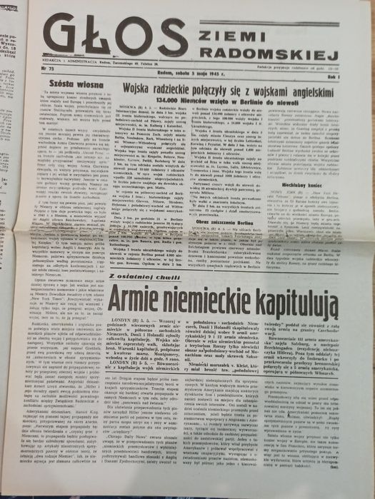 Głos Ziemi Radomskiej 5 maja 1945