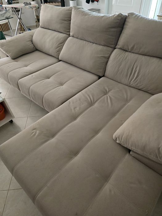 Sofa de 3 lugares , chaise loungue  lado esquerdo com IMPERMEABILIZAÇÃO
