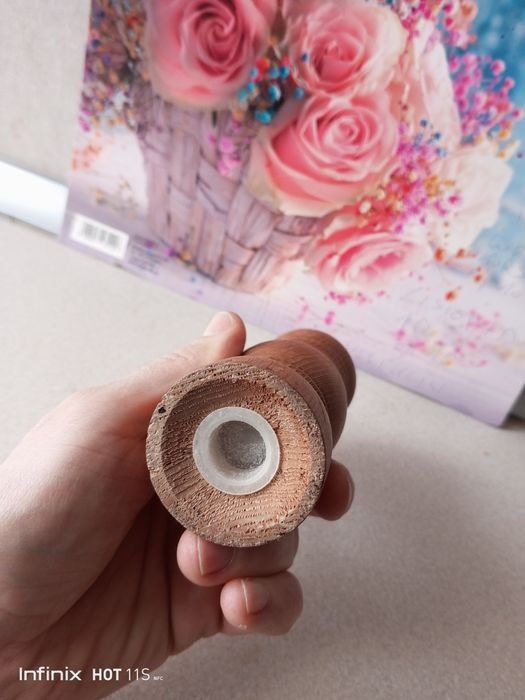 Solniczka PRL drewniana