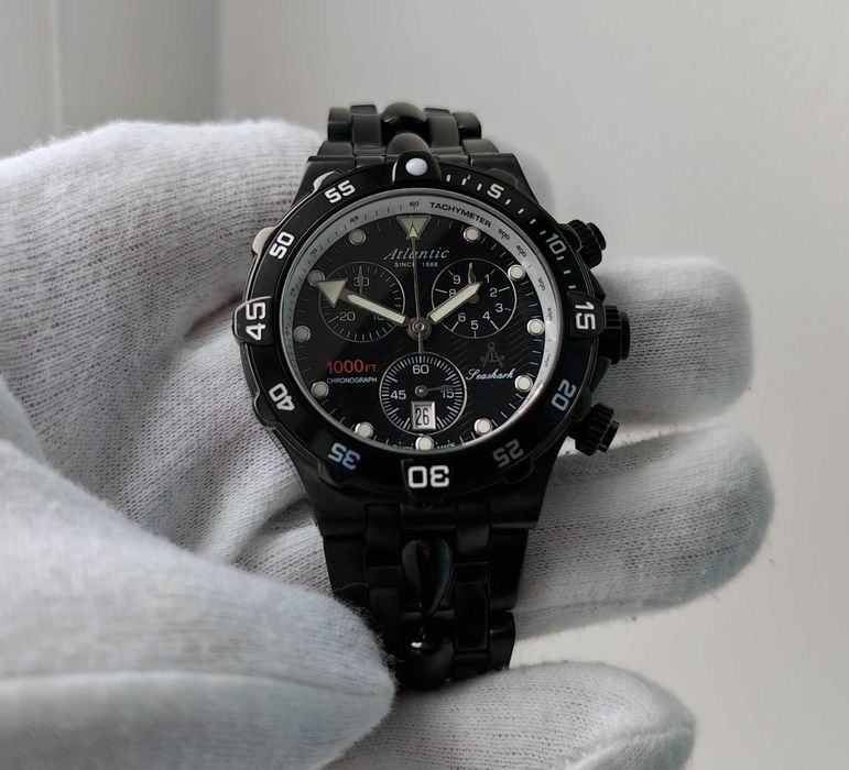 Чоловічий годинник Atlantic SeaShark Chronograph 300m Swiss Eta251.272