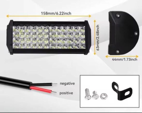 Прожектор потужний світлодіодний на авто мото 144Ват 48 лед 144w