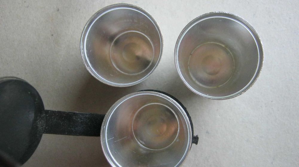 Набор коньячных стопок походный в футляре ссср