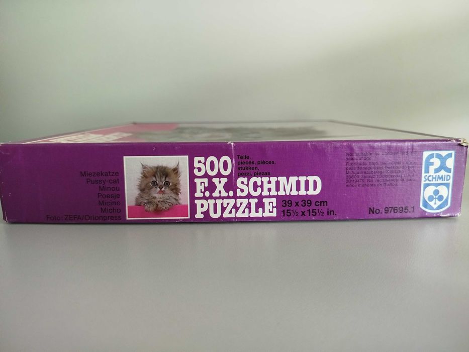 Пазли 500 елементів F.X. Schmid «Кошеня» (Німеччина, вінтаж) пазлы кошка