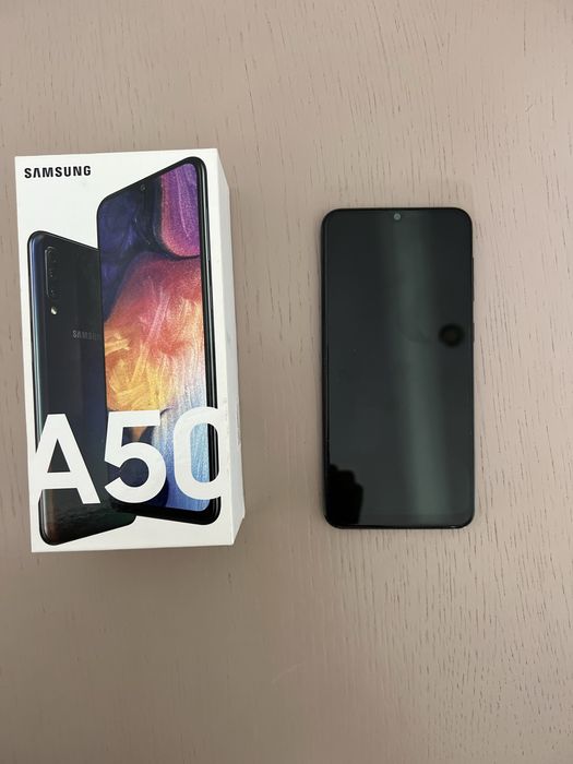 Samsung Galaxy A50 128 GB / 4 GB RAM – Preto | Caixa + Acessórios + Capas