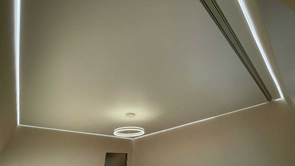 Матові натяжні стелі | тканинні натяжні стелі | сатинова натяжна стеля