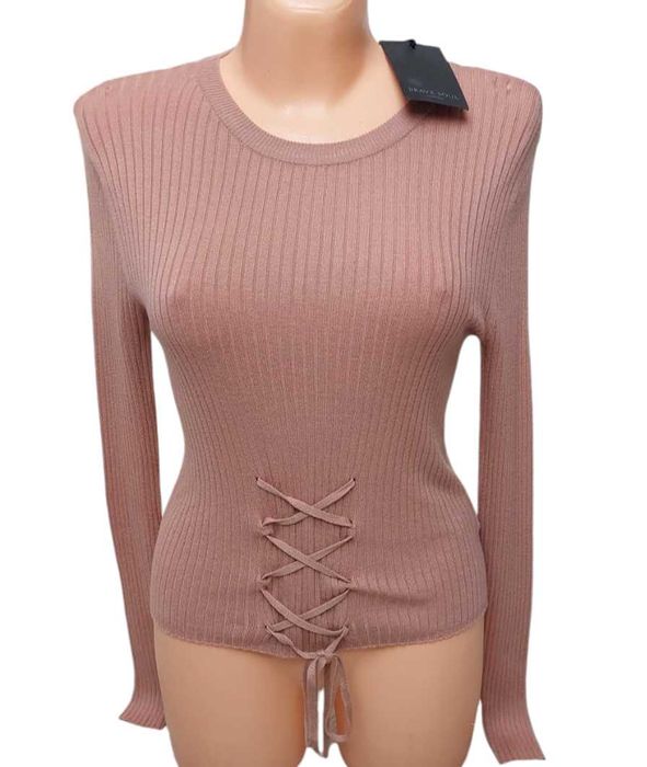 Morelowy sweter z wiskozy BRAVE SOUL, R. L