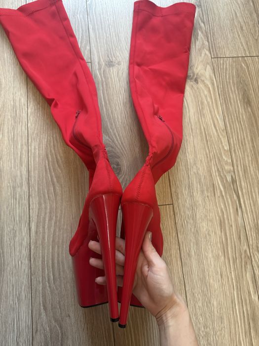 Стріпи ботфорти стрейчеві 36-37 розмір, трійки.