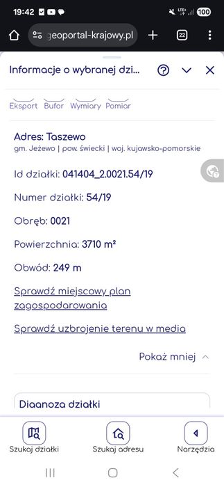 Działka na wsi. Taszewo - Widok 2