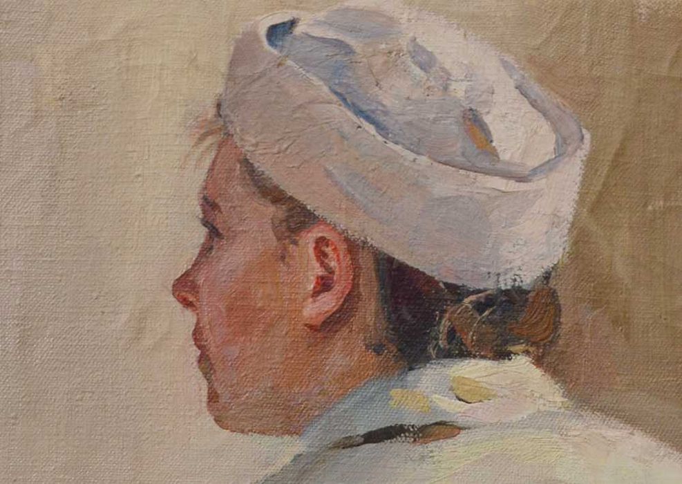 БОЖИЙ Михаил (1911-1990) Медсестра. 1950е. х/м Народный х-к СССР