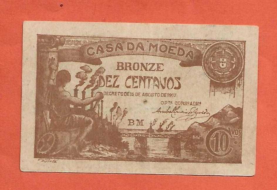Cédula 10 Centavos Casa da Moeda