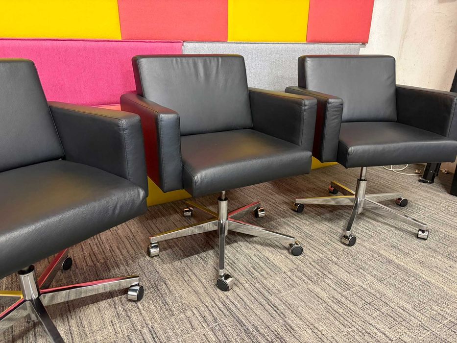 Fotel obrotowy skórzany konferencyjny lounge klubowy piękne!
