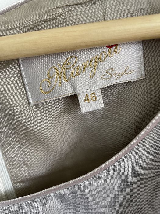 Duzy rozmiar 46 elegancka klasyczna sukienka cieniowana