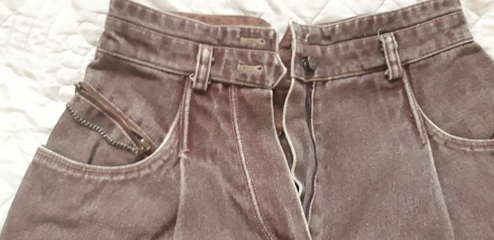 Spodnie jeansy w kolorze brązowym " STARE "