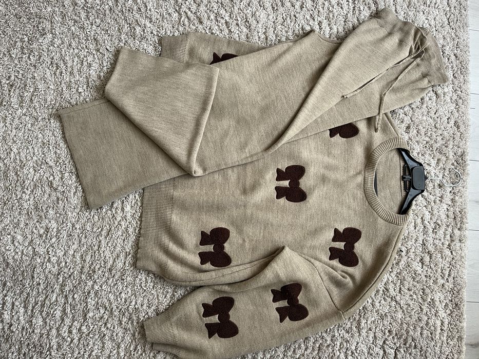 Продам теплий зимовий вязаний костюм з штанами палаццо