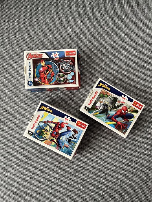 Zestaw 4 pudełek puzzli Avengers, Spiderman - Trefl Clementoni
