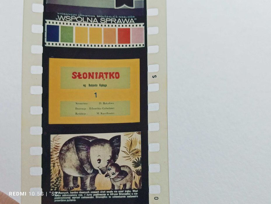 Bajki - slajdy z PRL - Rzutnik Ania - 10 sztuk (Czerwony kapturek)