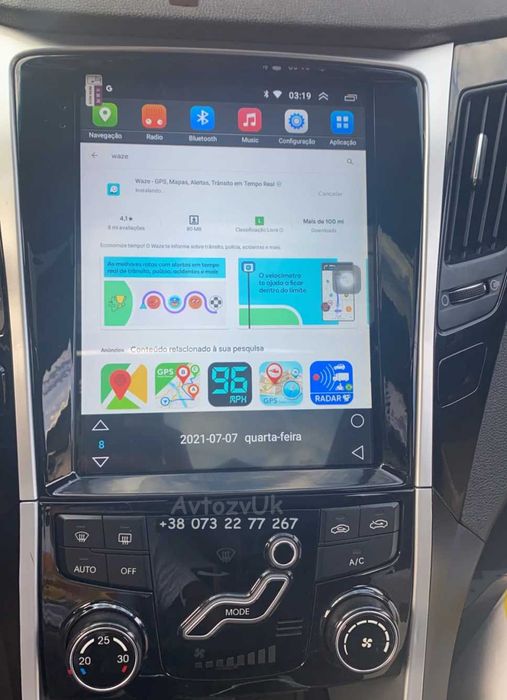Магнитола SONATA Hyundai Соната Tesla GPS USB 2 дин CarPlay Android 15
