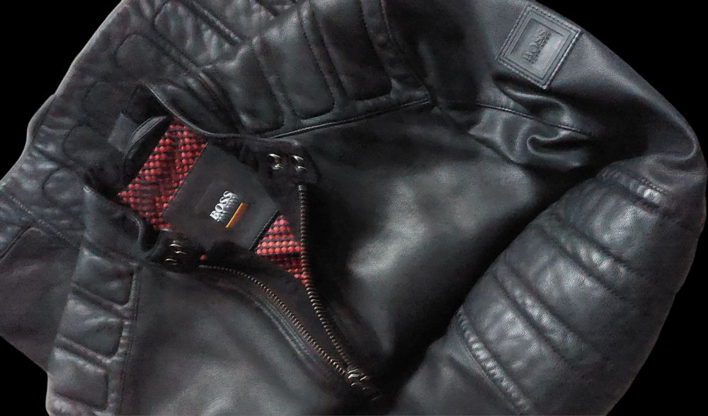 Hugo Boss nowa kurtka skórzana męska r. 48/M