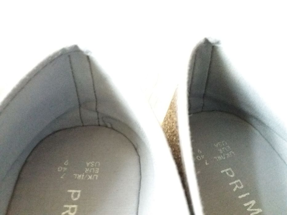 srebrne espadryle baleriny primark rozm 39