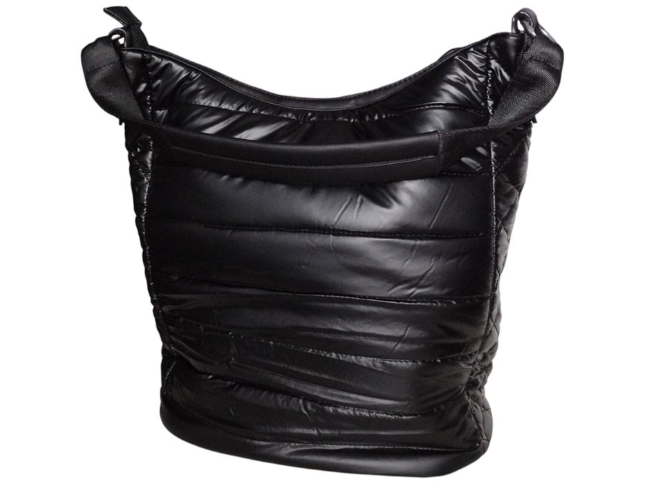 Czarna Torebka Damska Shopper na Ramię Miejska Pojemna 34x30x14 cm