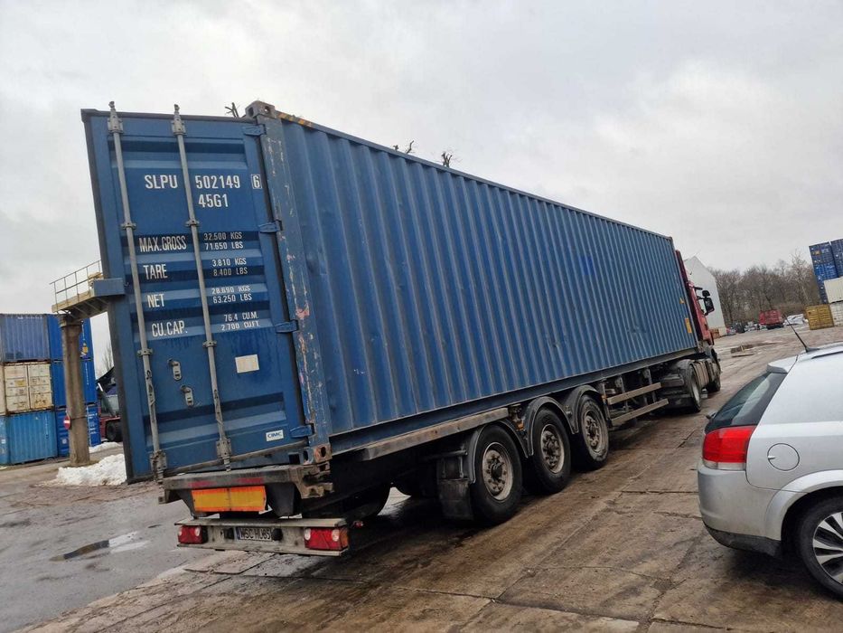 Kontener morski magazynowy 40 HC, podwyższany, 12 metrów, transport