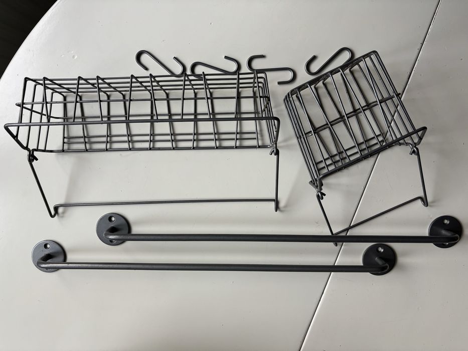 Ikea - 2 szyny relingi + 2 koszyki pojemniki kuchnia metal