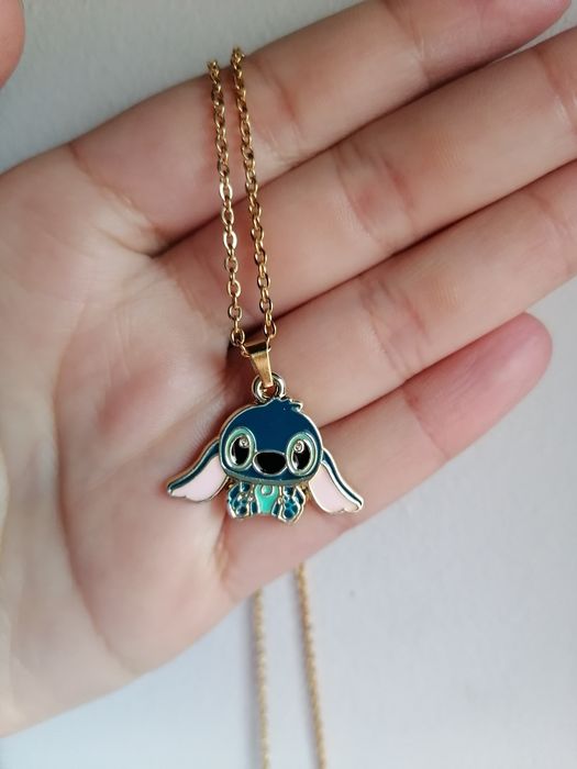 Colar Stitch Aço Dourado