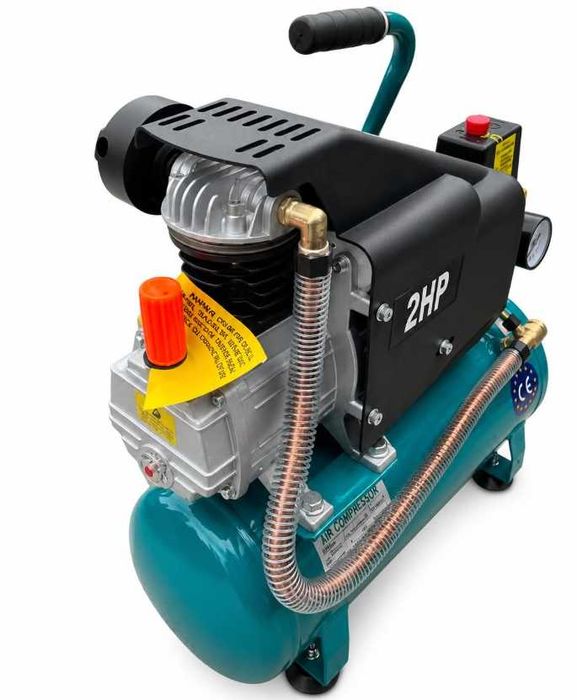 Kompresor 10L olejowy SPRĘŻARKA 2HP 8BAR MOCNY i CICHY 230V MAŁY
