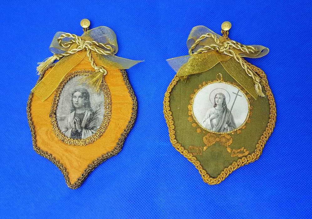 Ornamentos artesanato religioso pagela Santos