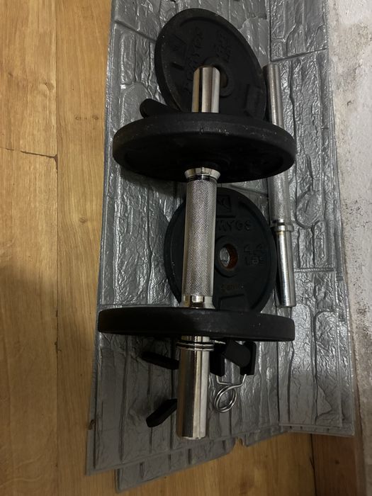 Kit Halteres Domyos (Ferro) + Barras e Molas de Aperto