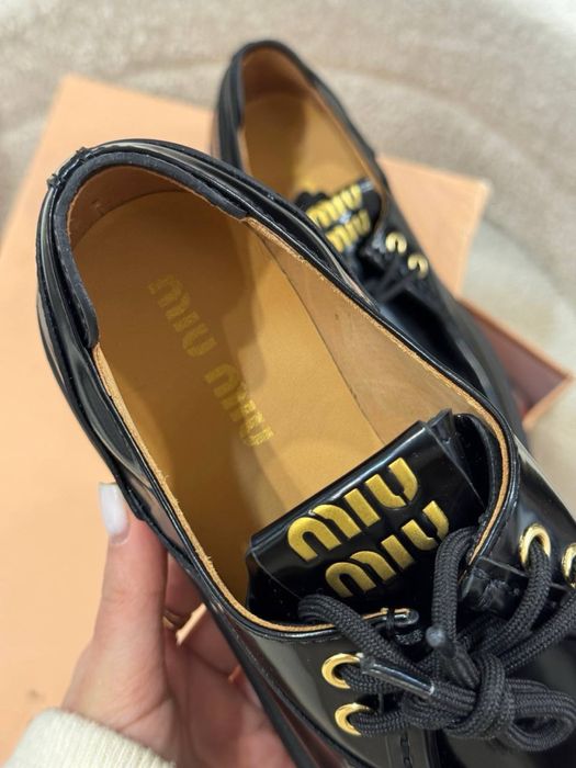 Лофери Miu Miu в коробці натуральна шкіра