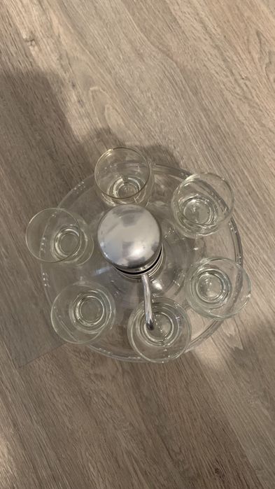 Хрустальный графин(тиш-бар)с помпой