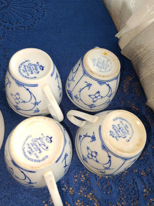 Zestaw porcelanowy wzór słomkowy