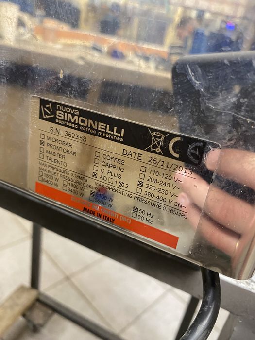 Кавомашина кавоварка кавовий апарат Simonelli Pronto Bar Сімонеллі про