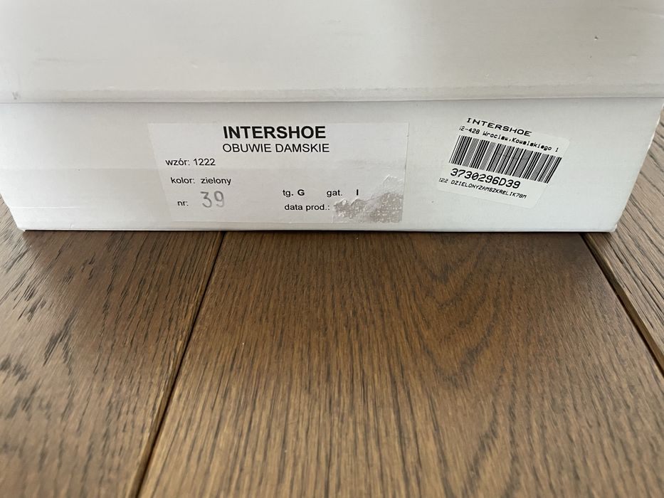 Buty trzewiki botki damskie zielone ocieplone skóra