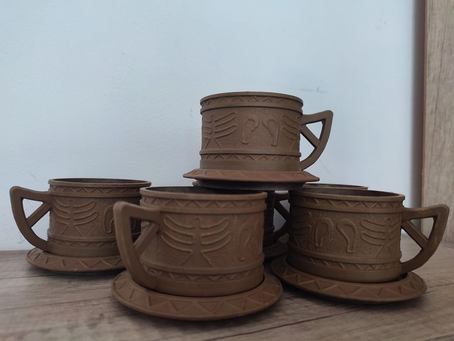 Koszyczki z podstawkami do szklanek vintage PRL