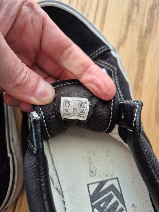 Vans czarne rozmiar 9,5, 26 cm, 40,5