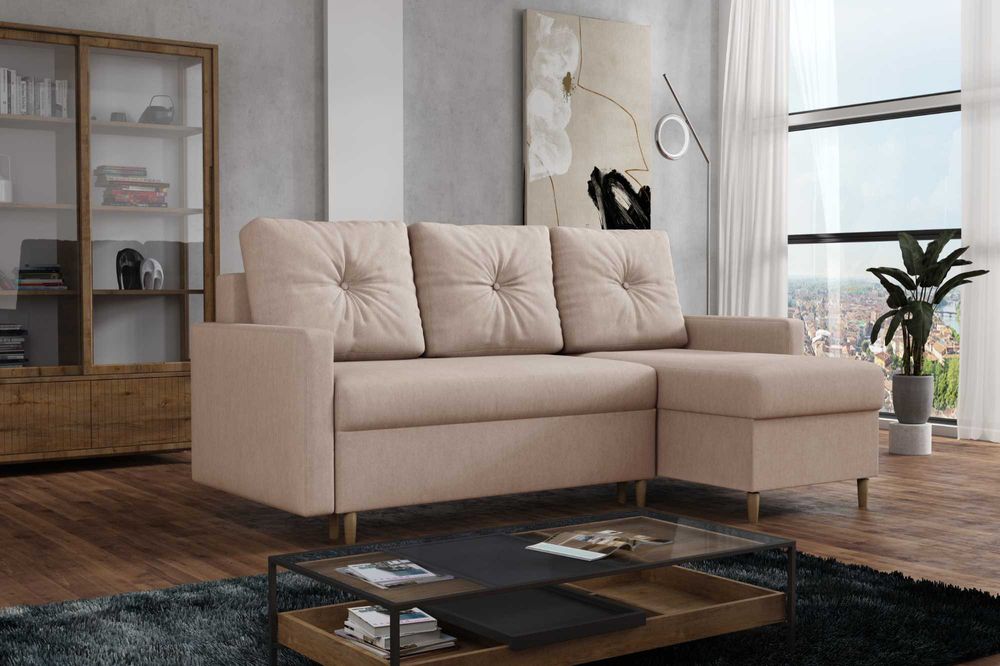 Narożnik Skandynawski. Rogówka, Kanapa. Sprężyny bonell, automat!