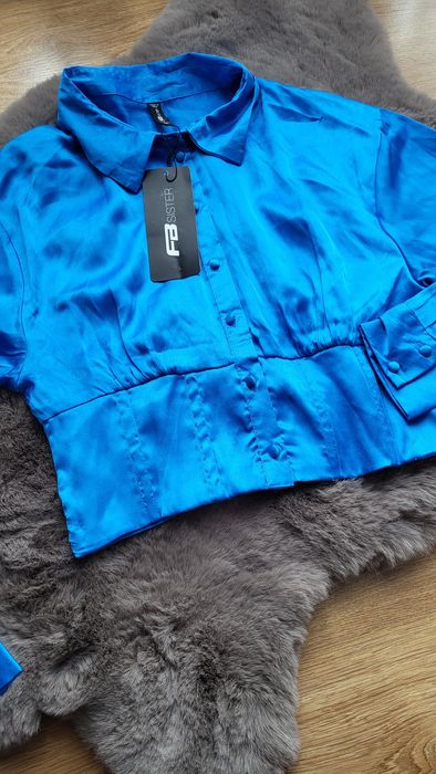 Nowa satynowa koszula, rozmiar S