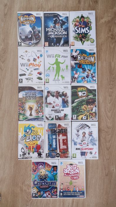 Conjunto de 14 jogos para Wii